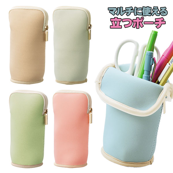 ミームー マルチに使える立つポーチ{ 筆箱 ペンケース ペットボトルホルダー ポーチ 小物入れ かばん 雑貨 キャラクター }{ ギフト 誕生日 }{ 子ども会...