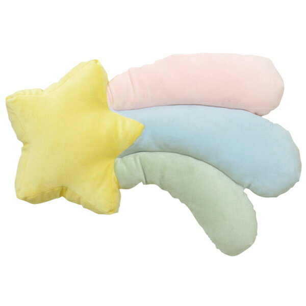 ダイカット もちもちクッション 流れ星{雑貨 星 インテリア ぬいぐるみ 抱き枕 寝具 玩具 おもちゃ}{ギフト 誕生日 プレゼント 景品}{イベント 子ども会 幼稚園 施設}[運動会 遠足 行楽 夏祭り]【色柄指定不可】