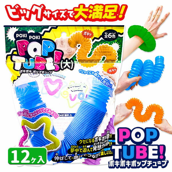 ポキポキポップチューブ 大{玩具 おもちゃ}{ギフト 誕生日 プレゼント 景品}{イベント 子ども会 幼稚園 施設}[子供会 保育園 幼稚園 景品 イベント お祭り プレゼント 人気]【色柄指定不可】【不良対応不可】