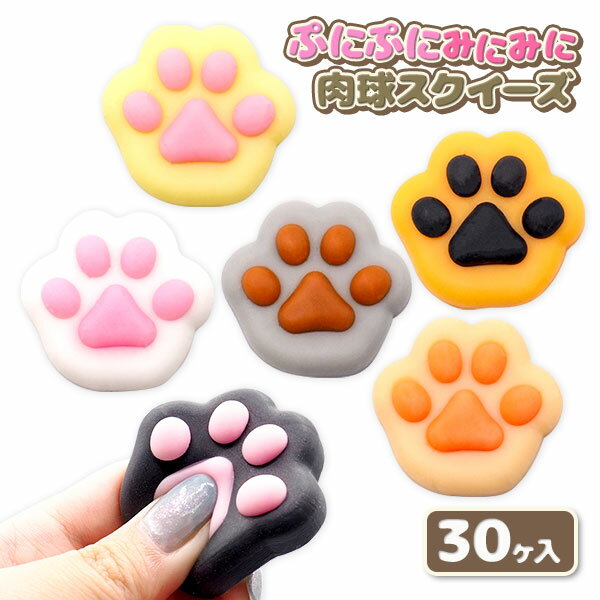 ぷにぷにミニミニ 肉球スクイーズ{ 玩具 おもちゃ }{ ギフト 誕生日 }{ 子ども会 施設 }[ 子供会 保育園 幼稚園 景品 イベント お祭り プレゼント 人気 ]【色柄指定不可】【不良対応不可】のサムネイル