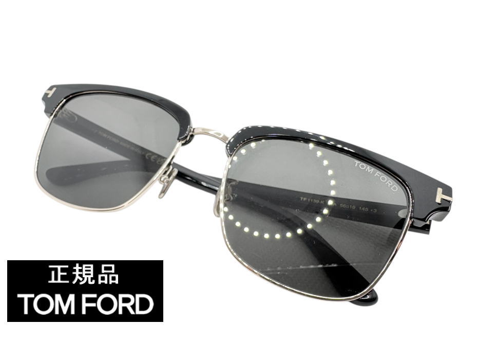新品　TOM FORD トムフォード 正規品 TF1139-K 01A　定価75,900円　サングラス　ゴールドアイコン　　ブロー　人気　オシャレ　 デカサングラス　ダークスモーク　サーモント