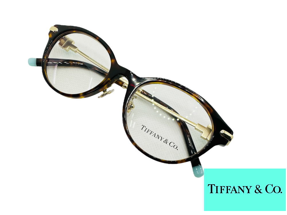 新品 TIFFANY & Co.(ティファニー) TF2218-D 8015 正規品 眼鏡 レディース ギフト デミ 高級メガネ ハイブランド ティファニーブルー 本物 アジアンフィット べっ甲