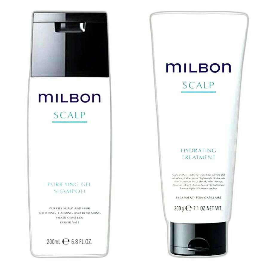 乐天商城 - 【セット】ミルボン ピュリファイング ジェルシャンプー &トリートメント 200ml SCALP スカルプ グローバル ミルボン 【milbon】