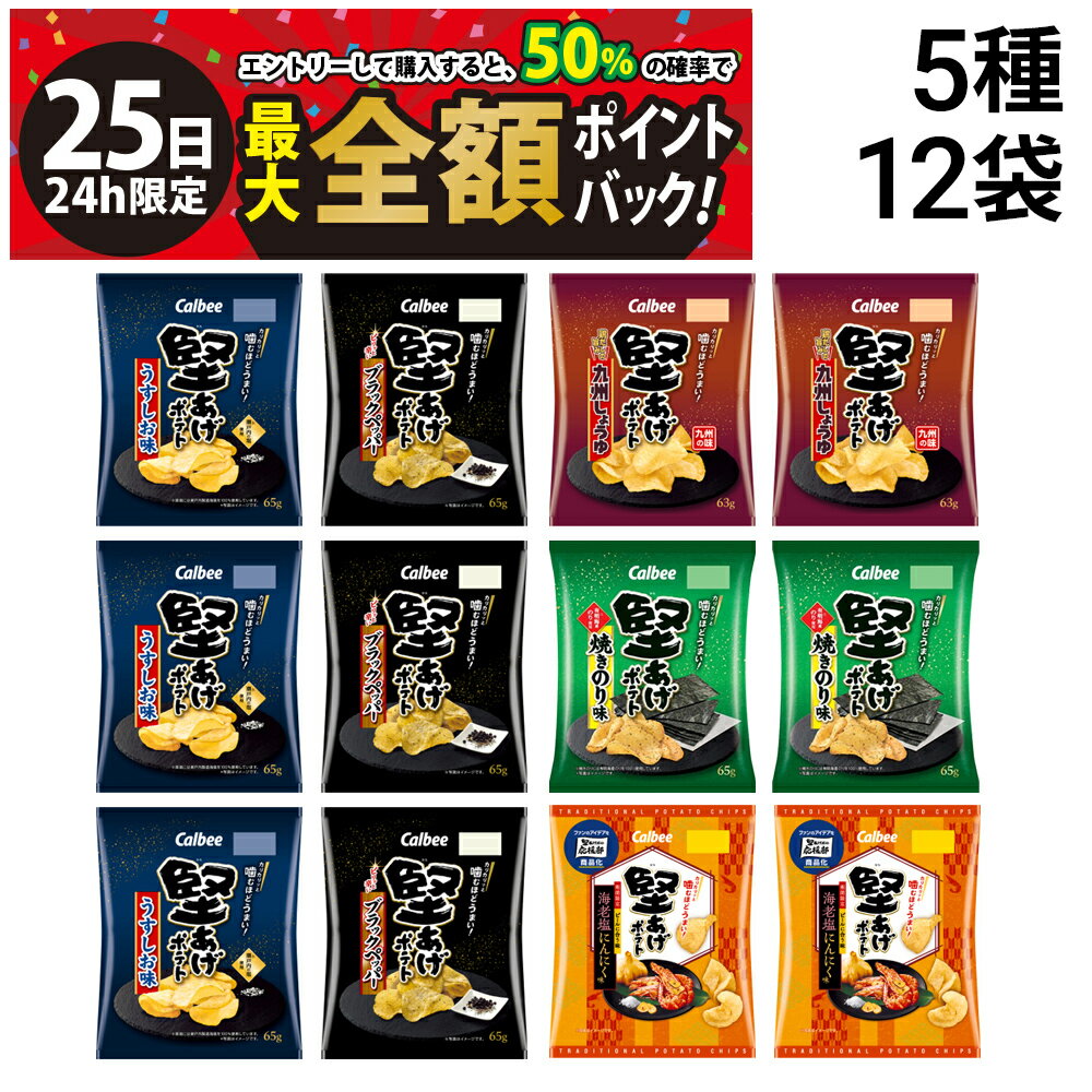 【11/25限定！50％で最大全額ポイントバック】【 送料無料 最強配送 】 カルビー 堅あげポテト 5種 計1..