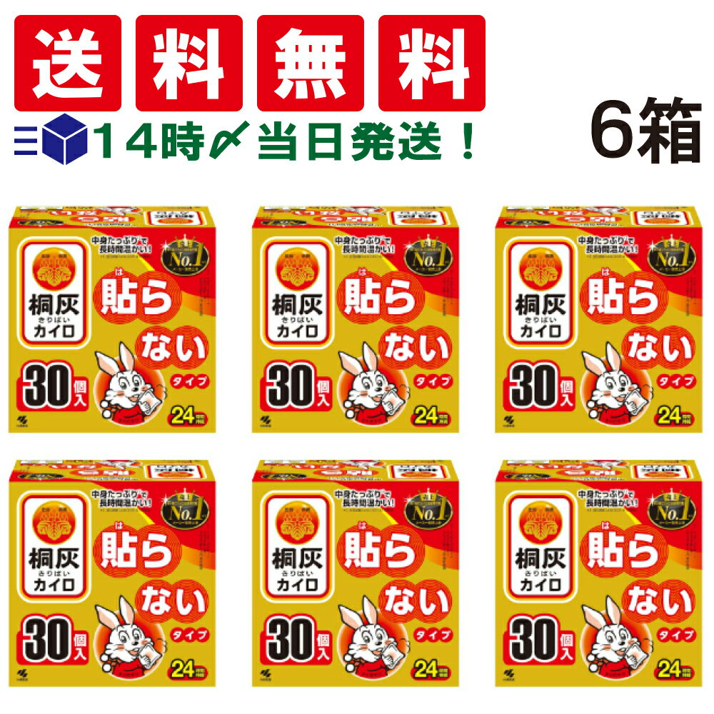 【 送料無料 最強配送 】 桐灰 桐灰カイロ 貼らないタイプ 30個入り × 6箱 カイロ 桐灰 貼らない まとめ買い