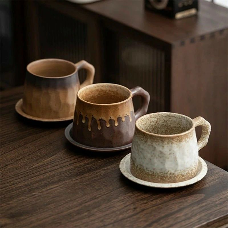 Rakuten - コーヒーカップ カップ、ソーサーセット 6色 スプーン付き 上品カフェ風 手づくり 和食器 陶器 コーヒー カフェオレ 紅茶 和食 和風 退