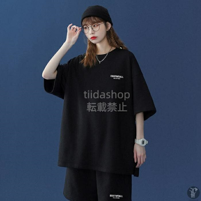 上下セット ゆったり セットアップ パジャマ ルームウェア レディース 夏 半袖 Tシャツ ハーフパンツ 可愛い 女性 寝間着