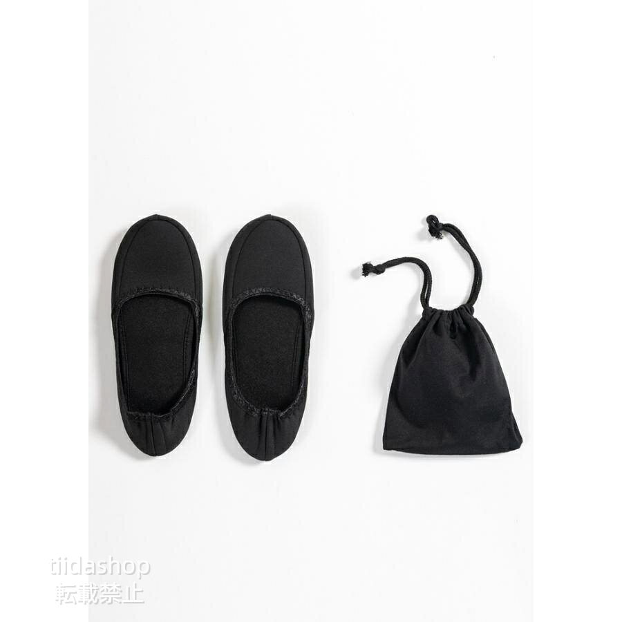 【楽天スーパーSALE】携帯スリッパ レディース 黒 フェイクレザー かかと 付き おしゃれ ママ フォーマル 黒 ブラック 折りたたみ スリッパ tiidashop-10011459 TIIDAshop楽天市場店 サンプル画像2