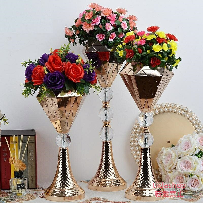 ゴールド スチール花瓶 3サイズ