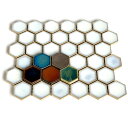 1シート/36個付き ヘキサグレイズ HEXAGLAZE 六角形タイル 裏ネットシートDIY や インテリアにもオススメの 陶磁器 六角形 ヘキサゴンタイルタイル