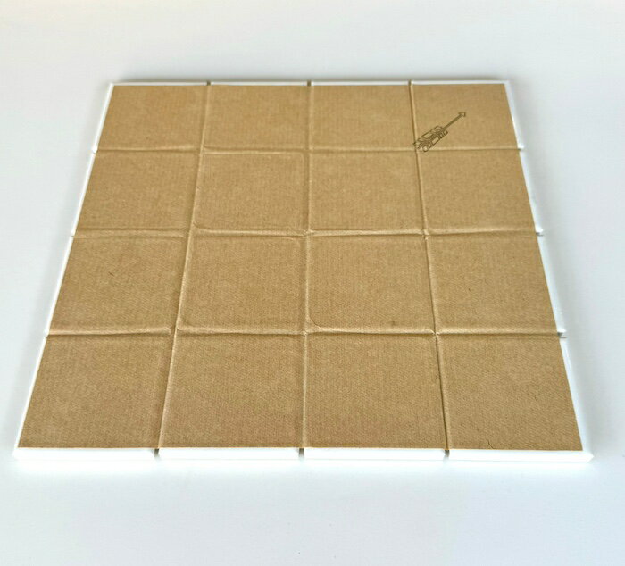 72mm角 白ツヤあり タイル 1シート(16個付き表紙張りシート) ST-7272 WHITE TILE S...