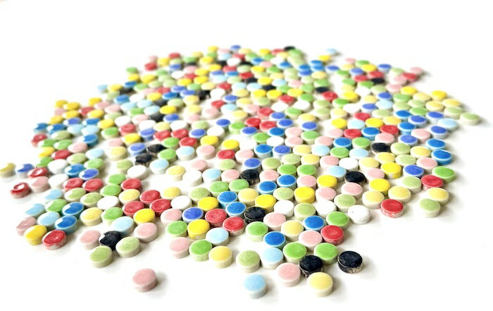 10mm丸 11カラーMIX 300g入り ミニオンモザイクタイル 極小タイルシリーズ バラ売り DIY インテリア 工作 小さい 陶磁器 タイル