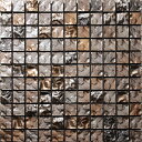 25角 岩面 メタリック レジア ブラック ゴールド 色 1シート(121粒)単位の販売 25x25x8mm磁器質 モザイクタイル 内装 壁 店舗 キッチン 壁...
