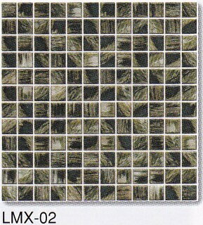 モザイクタイル シート 23角 磁器質 大理石調 和風 緑ミックス。キッチン・壁等のDIYに（144粒）
