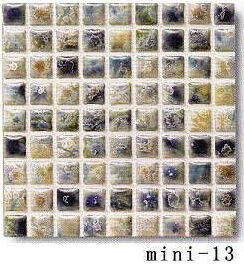 15角 モザイクタイル レトロラスティック 青系ミックス 1シート(324粒)単位の販売 大理石調