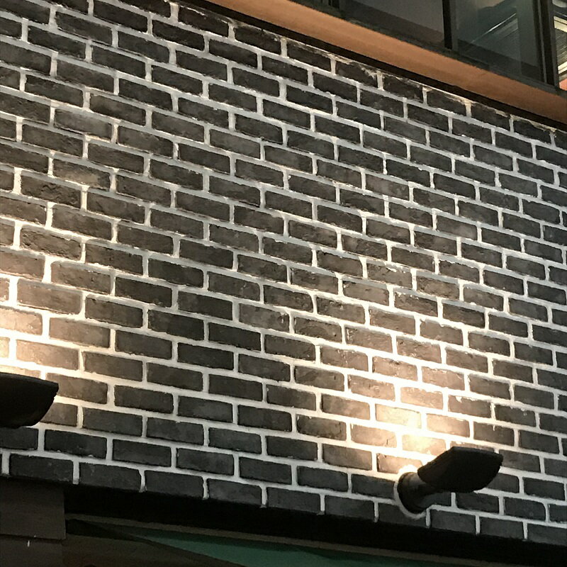 楽天市場 レンガ タイル 外壁 壁用 ブリックタイル 外壁用 アンティーク 黒系 グレー ｄｉｙ インダストリアル 壁 レンガ調 タイル 貼る キッチン ブルックリン スタイル カフェ風 インテリア エクステリア 建材 リフォーム おしゃれ ニューヨーク 薄い かるい 軽量