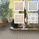 絵タイル デザイン 磁器 タイル 150角 マジョリカ マジョルカタイル 大正ロマン 着物 柄 トルコ風 モロッコ風 モロッカン 内 外床 玄関 ポーチ ベラン...