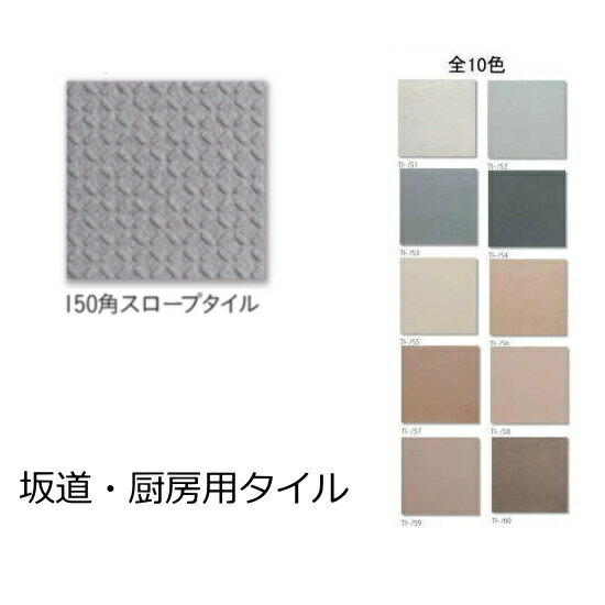 スロープ 坂道用 床 タイル 150角 平 144x144ミリ 無釉 磁器質 外床 駐車場 スロープタイル 歩道 厨房 ..