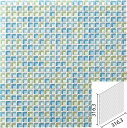 【商品の送料について】誠に申し訳ございませんが、楽天のシステム上、3,980円以下のご注文については正確な送料を表示できません。ご注文後に送料を含めた「ご注文確認メール」をお送りいたしますので、必ずご確認ください。また、事前に送料を知りたい方はお気軽にお問い合わせください。品番：IM-12P1/SRT6目地共寸法：316.3×316.3mm実寸法：約12×12mm厚さ：6.2mmあたり枚数：10.2シート/m2【商品の留意点】●輸入品のため、生産ロット単位、形状間および1枚ごとなどに色合いが異なる場合があります。●形状・寸法にバラツキがあります。●直火があたる場所では使用できません。●光を透過しやすい素材のため、目地・下地の色の影響で施工前と施工後では色合いが違って見えることがあります。●役物を用意しておりませんので、必要な場合は装飾見切り材(壁用)をご利用ください。●メンテナンスにはクレンザーを使用しないでください。表面に傷がつく恐れがあります。●接着剤張り専用商品です。●形状・寸法に大きなバラツキがあります。●裏ネット張り品です。●1シートは23列×23段で529粒です。【施工上のご注意】●ガラスモザイクの切断面は危険ですので、切断せずに納まるように割り付けてください。●ガラスモザイクは必ず指定の接着剤で施工してください。モルタル施工はしないでください。剥離の原因になります。●クシ目を立てたまま張り付けるとガラス小端面からクシ目が透けて見えることがあるため、接着剤は平面に仕上げてから張り付けてください。●やむを得ず切断する場合は、タイルカッター・ガラスカッターで筋をつけて1枚ずつ切断してください。サンダーによる切断は、製品の破損・事故の原因となり大変危険ですのでおやめください。切断面は砥石で十分に研磨して、けがをしないようにご注意ください。●切断面は露出しないよう、見切り材等で納めてください。●小面積に使用する場合、イナメントA-51Nの使用も可能です。●ガラスモザイクは、欠けや割れが発生すると身体を傷つける恐れがありますので、取扱いには十分注意してください。