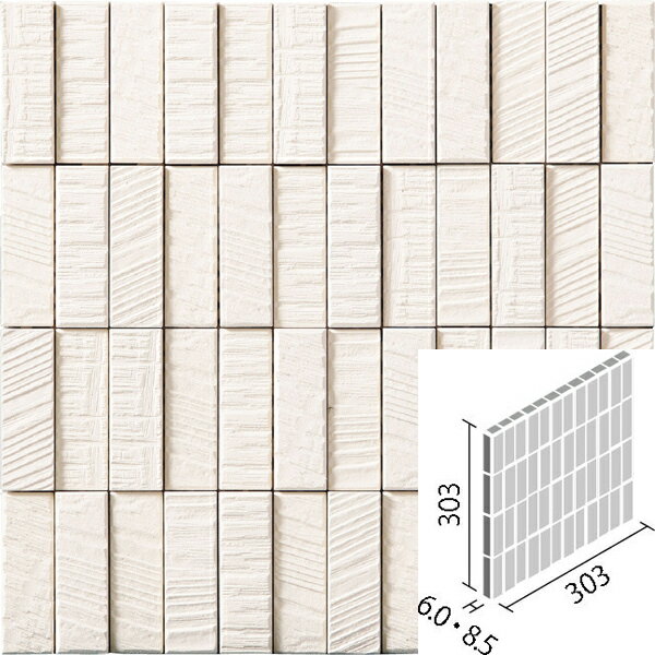 エコカラットプラス ラフソーン 25×75角ネット張り(バラ) ECP-275NET/RGS1 ホワイト / タイル / LIXIL INAX [購入者全員に次回使えるサンキュークーポン配布中！]