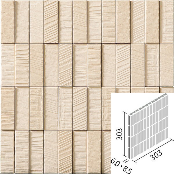 エコカラットプラス ラフソーン 25×75角ネット張り(バラ) ECP-275NET/RGS2 ベージュ / タイル / LIXIL INAX [購入者全員に次回使えるサンキュークーポン配布中！]