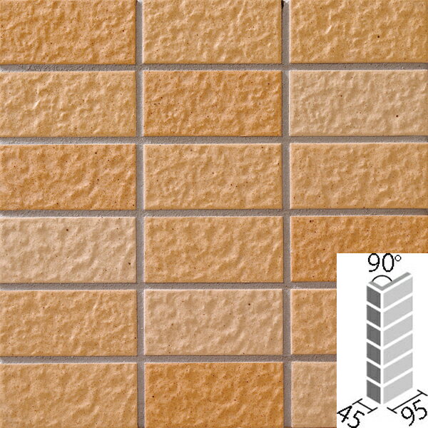 タイル コムベイス[はるかべ工法用] 90°曲紙張り COM-A255/90-14/SU-206　/ LIXIL INAX