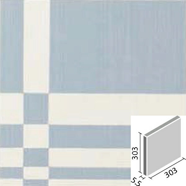 エコカラットプラス ドリス 303角平(デザイン柄A) ECP-303/DRS2A ブルー / タイル / LIXIL INAX 