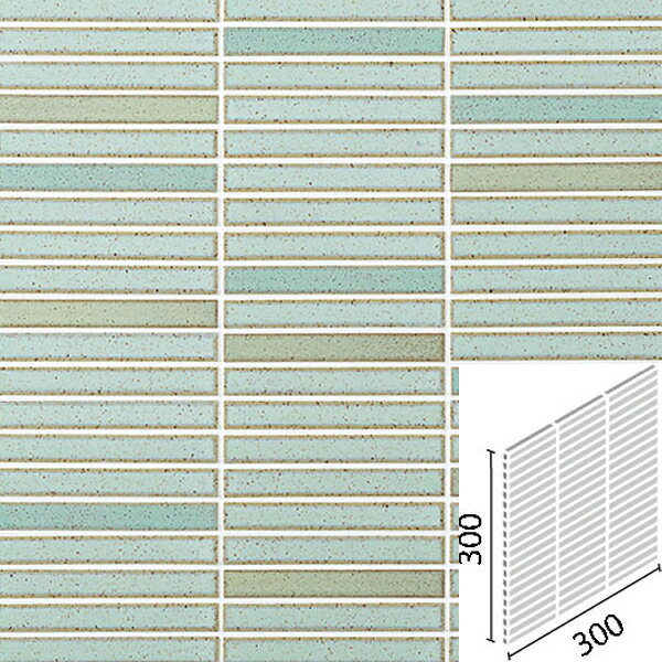 タイル 窯変ボーダー 100×15mm角ボーダーネット張り IM-1015P1/YB32 / LIXIL INAX [購入者全員に次回使えるサンキュークーポン配布中！]