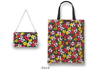 チリア花柄ビーズ刺繍ポーチエコバッグ付