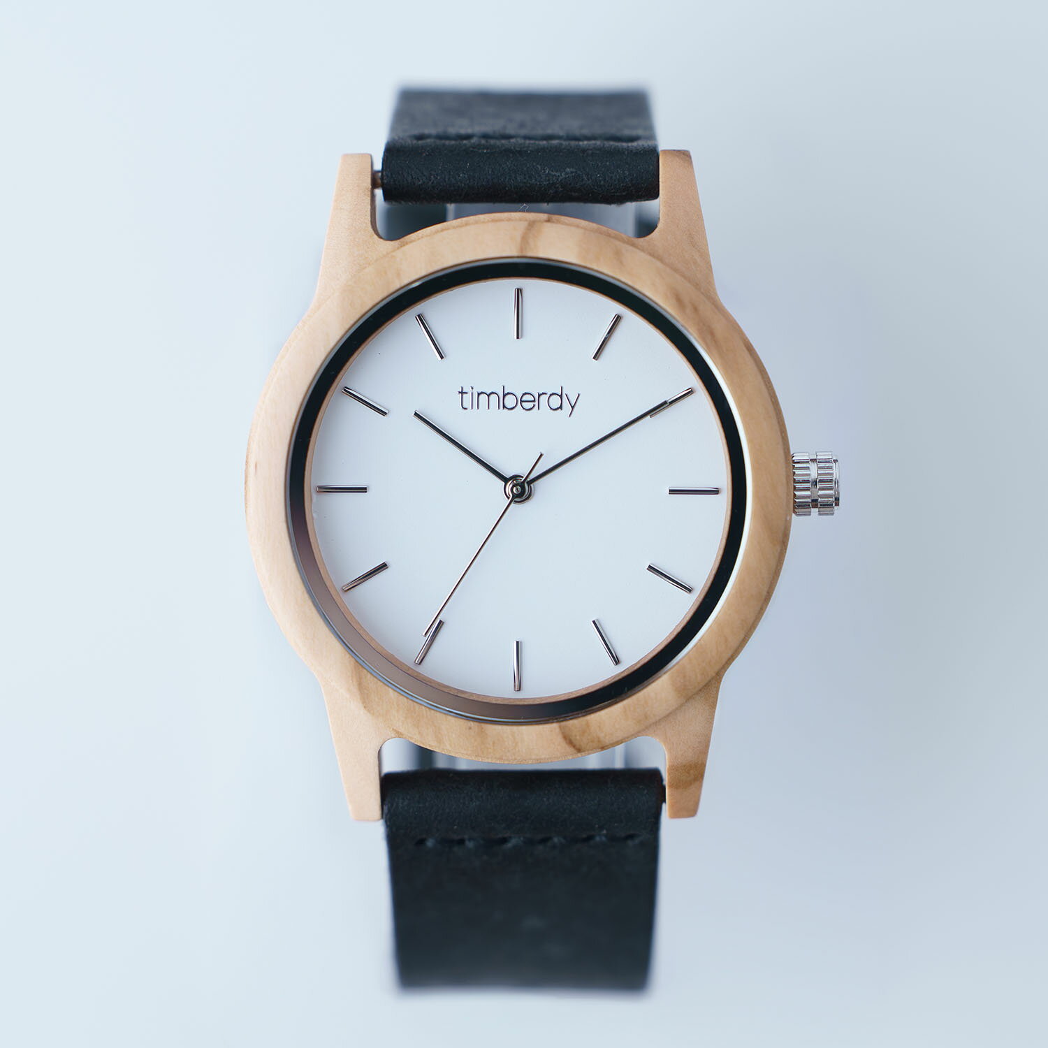 樂天商城 - オリーブの木製腕時計 timberdy2.0 ホワイトシルバー プエブロレザー ブラック男女兼用 電池時計