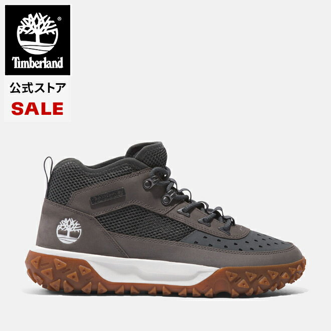 50%オフ | Winter SALE 2/11(火)23:59まで｜【公式】ティンバーランド Timberland メンズ グリーンストライド モーション 6 ミッド レースアップ ウォータープルーフ ハイキング ブーツ - ミディアムグレー