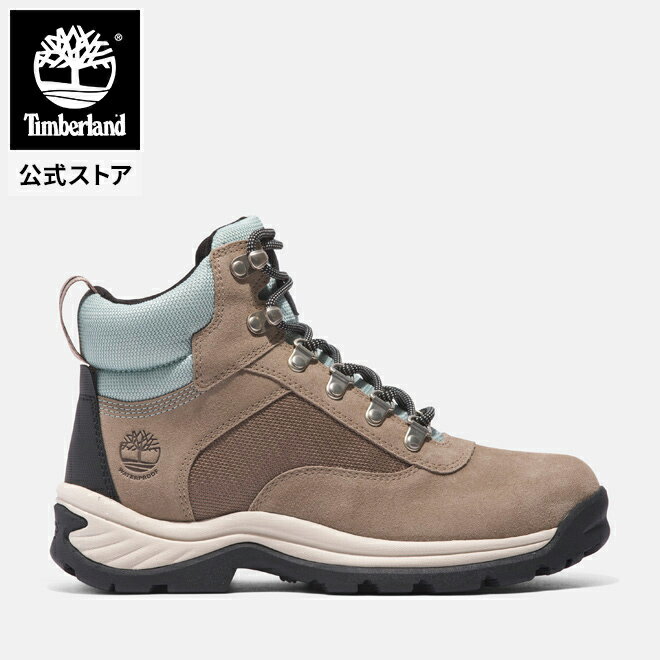 【公式】ティンバーランド Timberland レディース ホワイト レッジ ウォータープルーフ ミッド レースアップ ハイキング ブーツ - ミディアムグレー