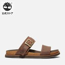 【公式】ティンバーランド Timberland メンズ アマルフィ バイブス ダブル ストラップ サンダル - ダークブラウン