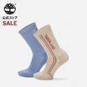 45%オフ | Timberland Special Summer SALE 7/11(金) 1:59まで|【公式】ティンバーランド Timberland レディース 2ペア ティンバーランド スローバックストライプ ハイ クッション クルー ソックス