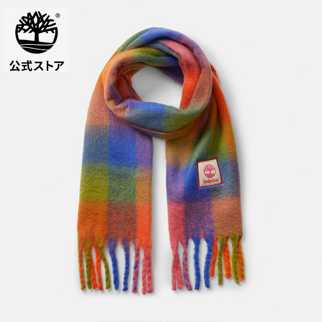 【公式】ティンバーランド Timberland ブラッシュド マルチ チェック スカーフ レディース