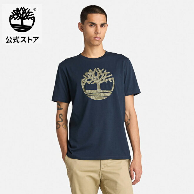 乐天商城 - 【公式】ティンバーランド Timberland 半袖 フローラル ツリー ロゴ Tシャツ メンズ