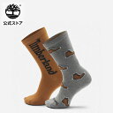 【公式】ティンバーランド Timberland オールジェンダー 2パック ブーツ プリント クルー ソックス