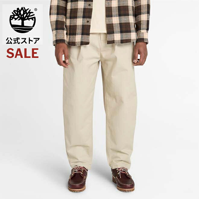 55%オフ | Special Week SALE 2/23 1:59まで【公式】ティンバーランド Timberland ウォッシュド ビーチド ツイル プリーツ パンツ メンズ
