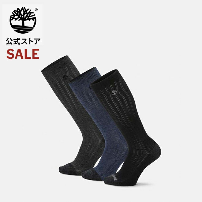30%オフ | Timberland Fashion THE SALE 1月14日(水)23:59まで｜【公式】ティンバーランド Timberland 3パック ソリッド ニーハイ ソックス メンズ