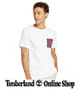 【公式】ティンバーランド Timberland アウトレット メンズ 半袖 プリント ポケット Tシャツ 白 青 A24YC 綿100% コットン オーガニック クルーネック カジュアル トップス 綿 綿100