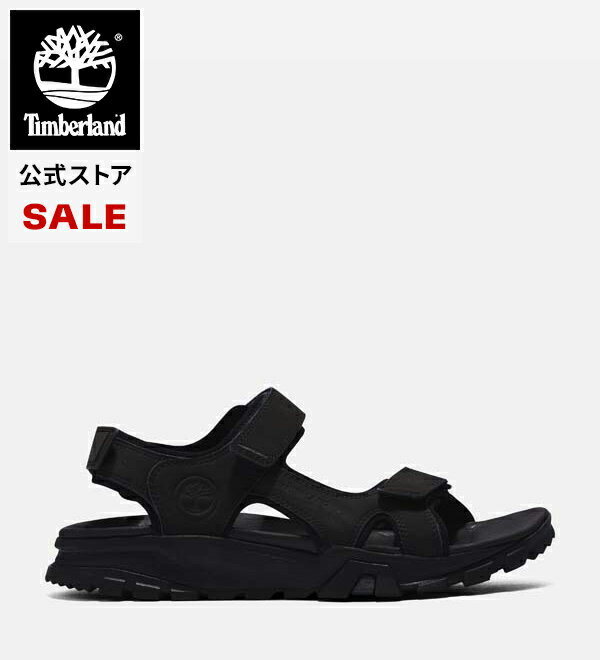 【スーパーSALE限定50%OFF】エントリーでポイント5倍：6/11(日) 1:59まで｜【公式】ティンバーランド Timberlandメンズ リンカーン ピーク ストラップ サンダル - ブラックのサムネイル
