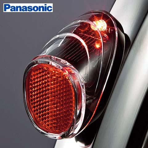 【後ドロヨケ取付式 ソーラー充電 テールライト】パナソニック ソーラーオートテール2 NSKR604【サイクルパーツ】対応車種と同時購入なら工賃無料で取り付け!