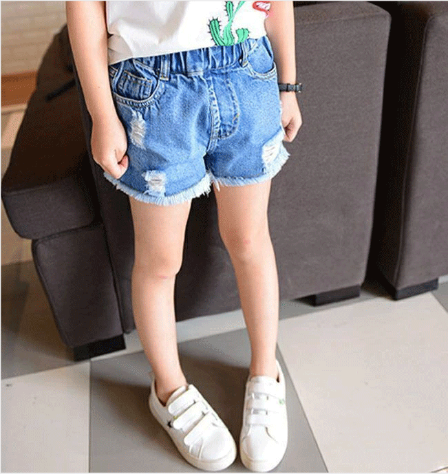 即納商品　送料無料 子供服 ジーンズ ショートパンツ 子供 デニム パンツ ショートパンツ 夏着 ガールズデニムショーツ カジュアル 女の子 ボトムス ダメージデニムパンツ デニム キッズ 可愛いスタイル ショートパンツ 100cm110cm120cm130cm140cm150cm160cm170cm