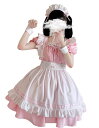 レディース メイド 服 ゴスロリ 萌え コスプレ 衣装 フリル ロリータ かわいい カチューシャ 付き 6点 セット 清楚 可憐 ウェイトレス