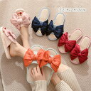 スリッパ ルームシューズ 夏用 リボン かわいい おしゃれ レディース 涼しい 麻 リネン 軽い 夏 靴 シンプル 軽量 通気性 来客 メール便 4色 送料無料