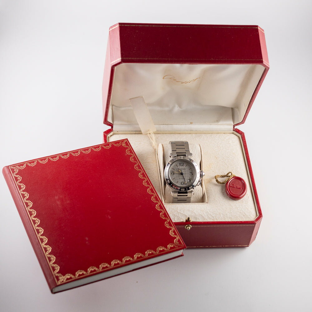 CARTIER LM PASHA GMT Ref.2377 with BOX【自動巻き】【ヴィンテージ時計】
