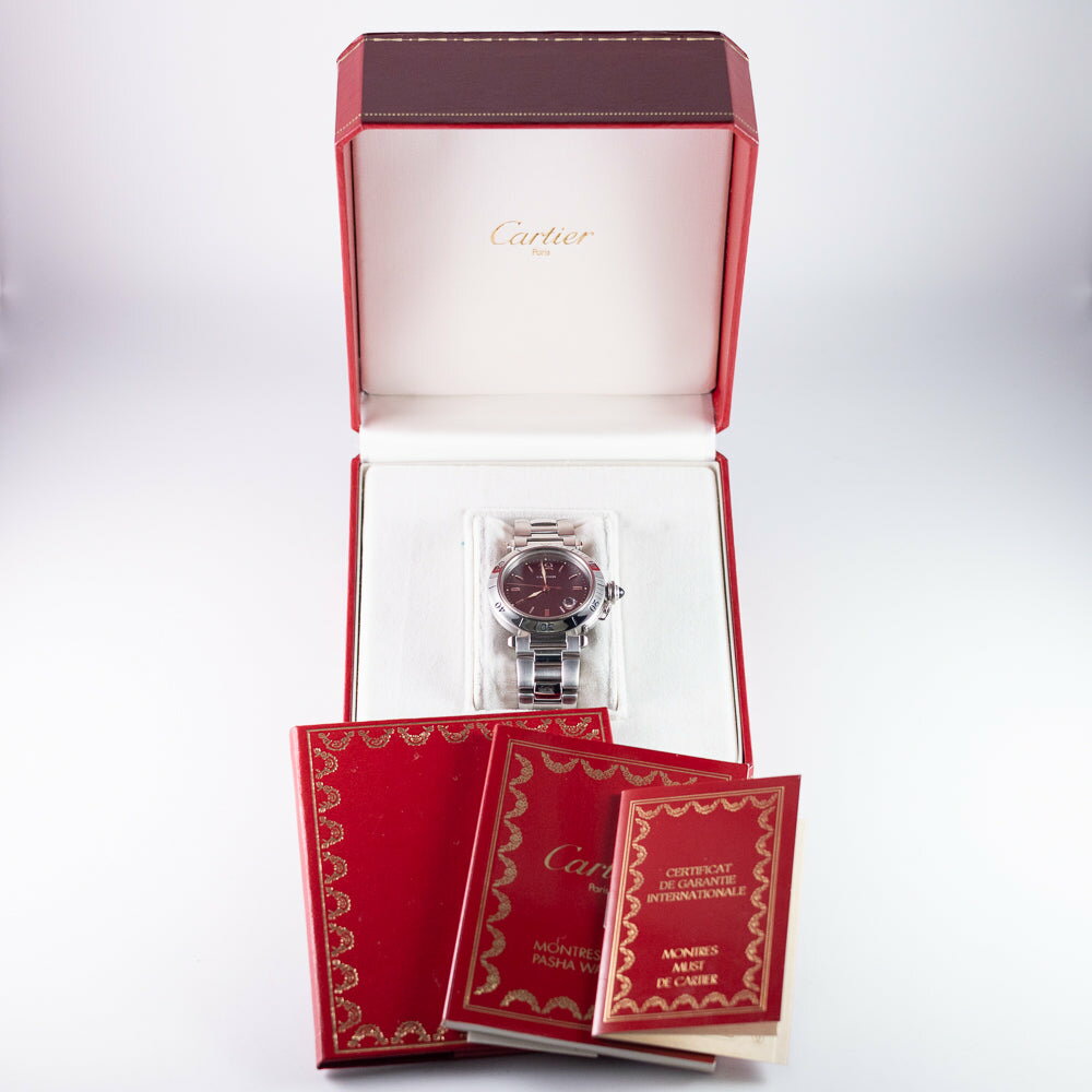 CARTIER LM PASHA REF.1040 w.BOX and Paper【自動巻き】【ヴィンテージ時計】