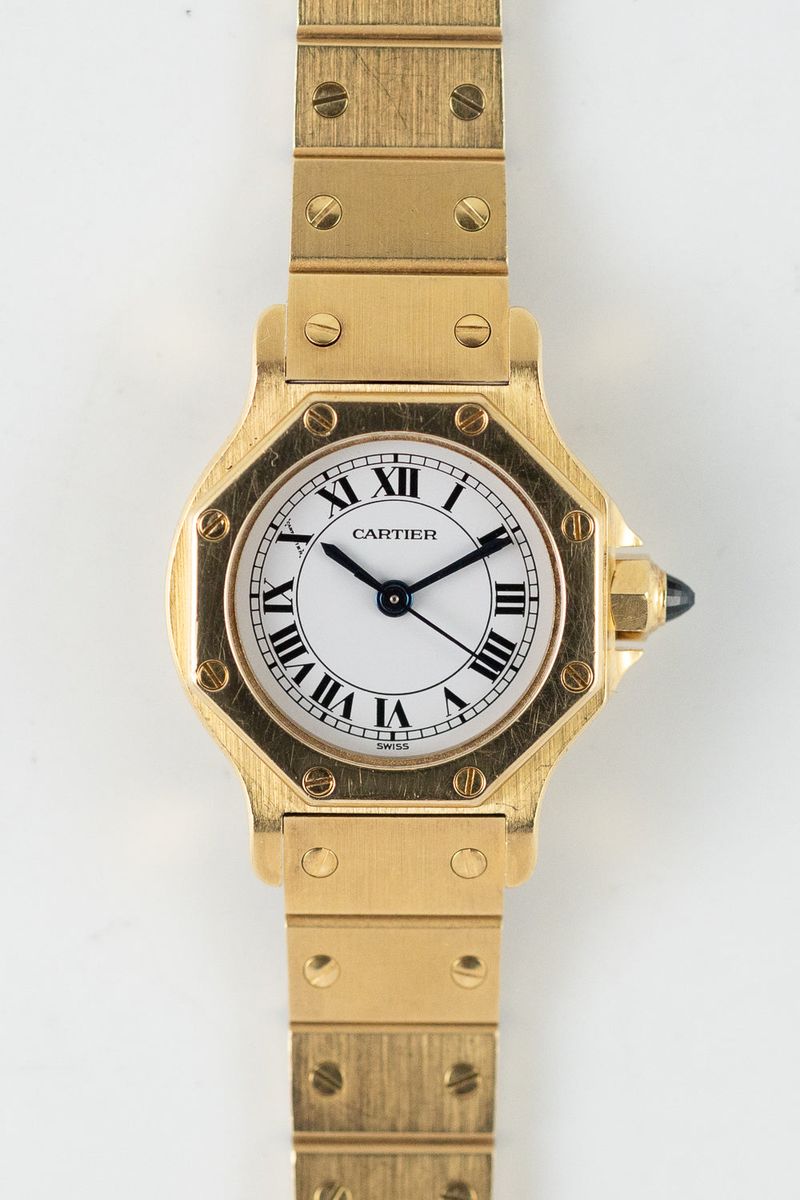 CARTIER SM SANTOS OCTAGON 18K Yellow Gold カルティエ サントス 1980年代 ヴィンテージ SKU: 42687