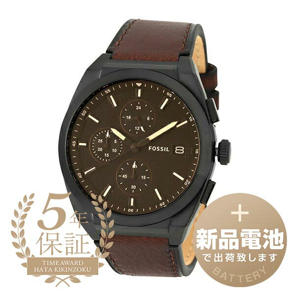 フォッシル 【新品電池で安心出荷】 フォッシル エヴァレット クロノグラフ 腕時計 FOSSIL EVERETT CHRONOGRAPH FS5798 ブラック メンズ ブランド 時計 新品