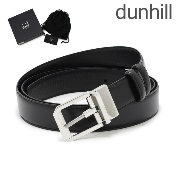 DUNHILL ダンヒル ベルト HPN230A42 シルバー/ブラック/ブラック リバーシブル メンズ【送料無料（※北海道 沖縄は配送不可）】